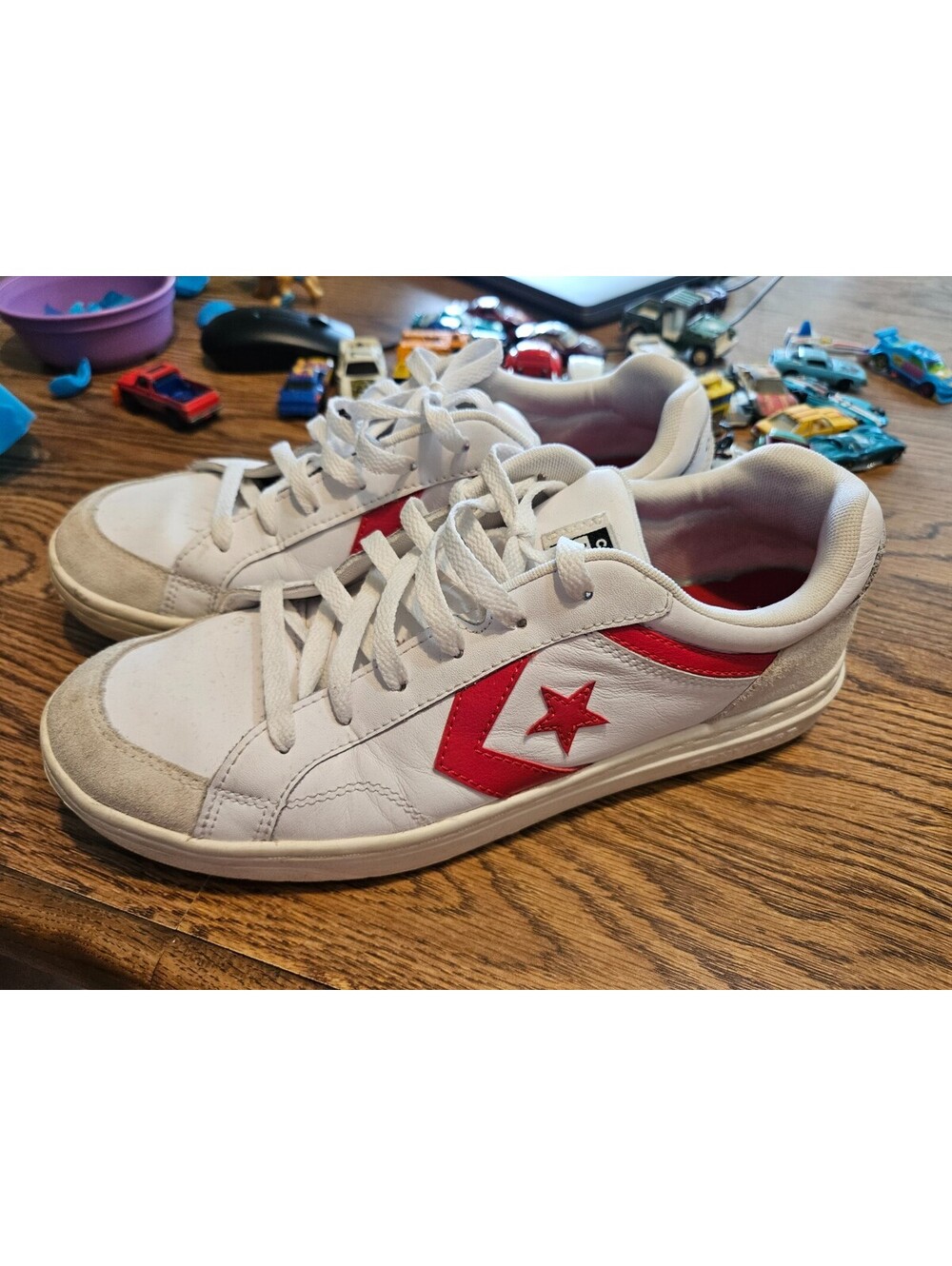 Converse Mens Pro Blaze Classic Retro 90s White & Red Egret A08645C Size 10.5